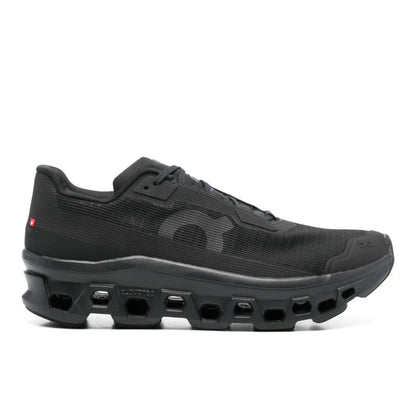 On Cloudmonster black - high-performance athletic footwear in Black with advanced cushioning