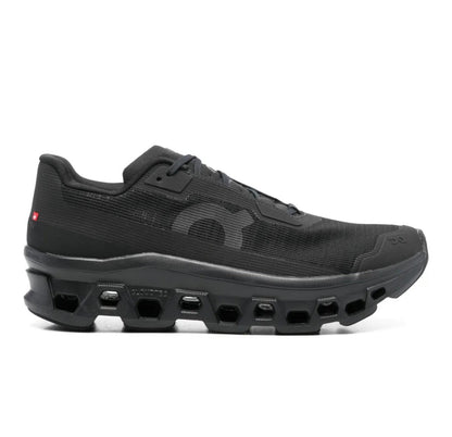 On Cloudmonster black - high-performance athletic footwear in Black with advanced cushioning