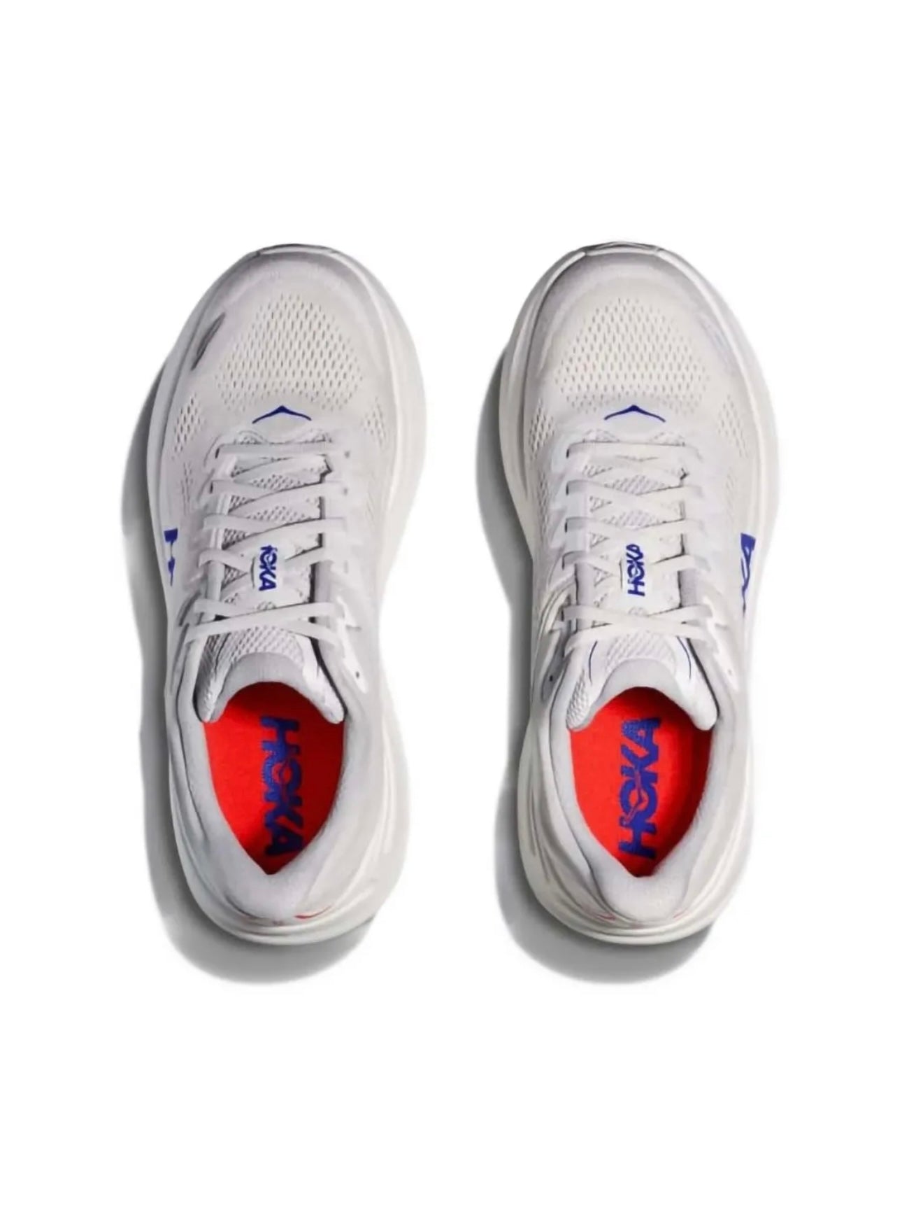 HOKA Bondi 8 White Blue - high-performance athletic footwear in White with advanced cushioning