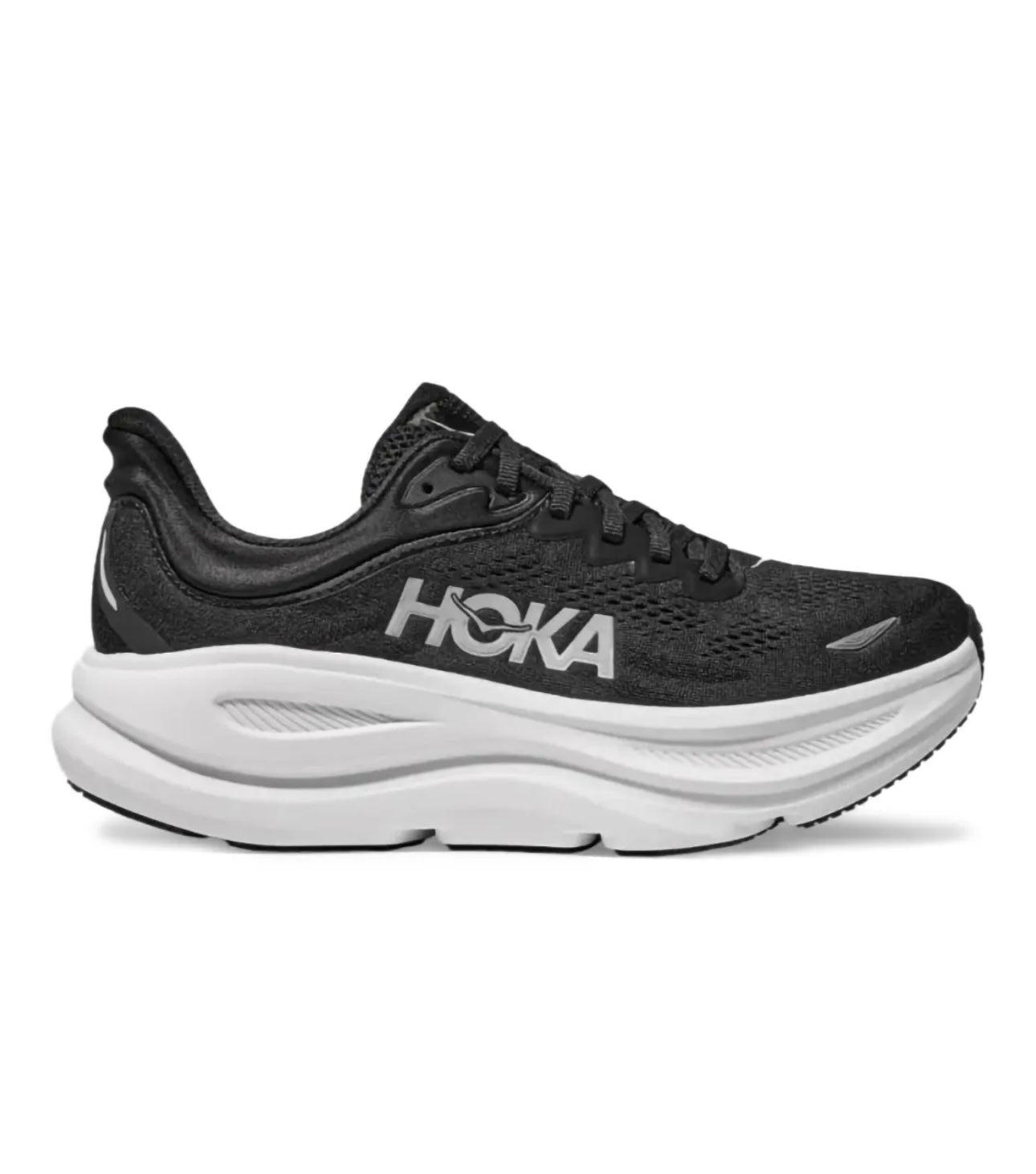 HOKA Bondi 8 Black White - high-performance athletic footwear in Black with advanced cushioning