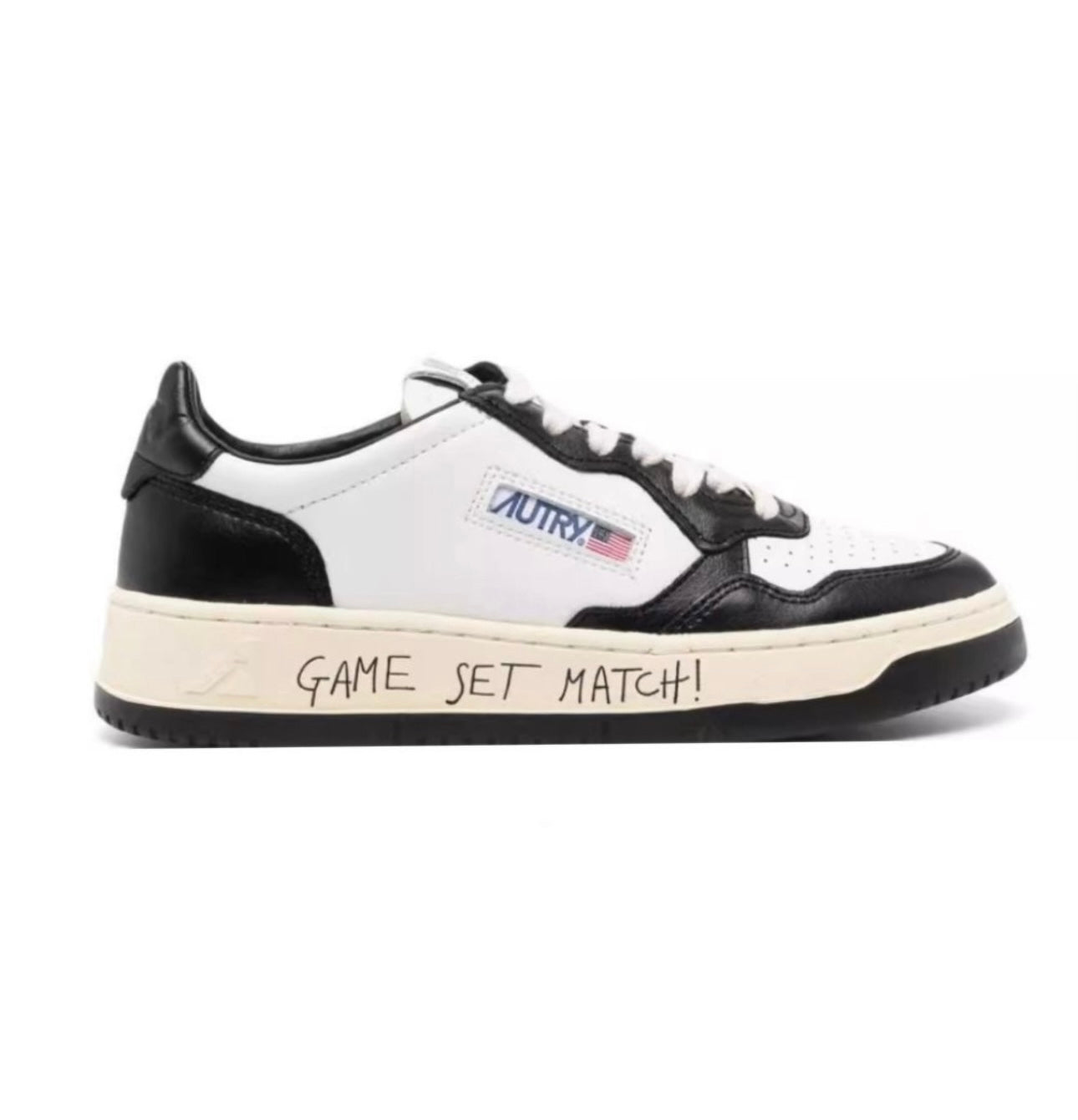 Autry White black “GAME SET MATCH” high-performance athletic footwear Black
