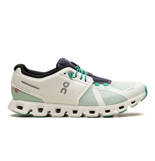 On cloud 5.0 white green - high-performance athletic footwear in White with advanced cushioning
