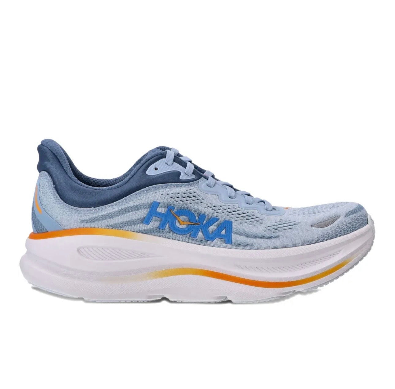 Hoka Bondi 9 Light Blue - high-performance athletic footwear in Blue with advanced cushioning