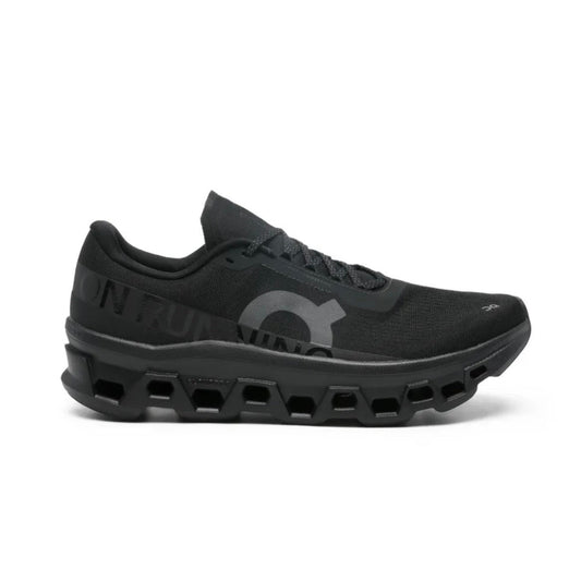 On Cloudmonster black - high-performance athletic footwear in Black with advanced cushioning
