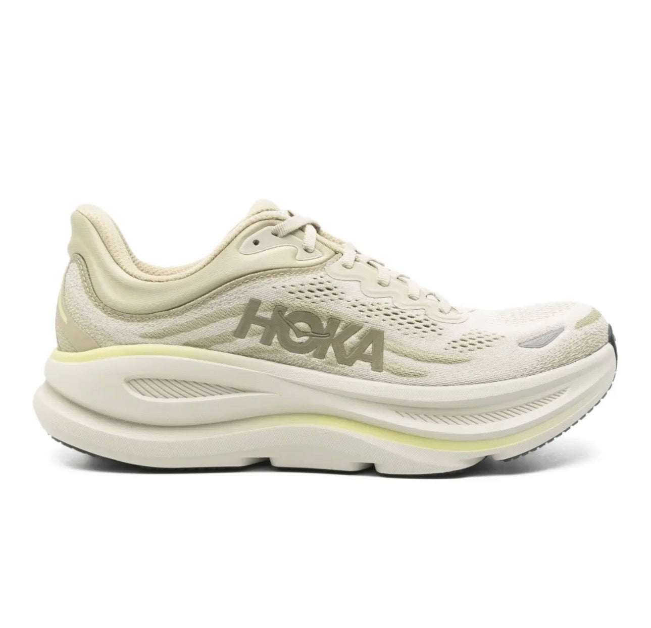 Hoka Bondi 9 Light Beige - high-performance athletic footwear in Beige with advanced cushioning