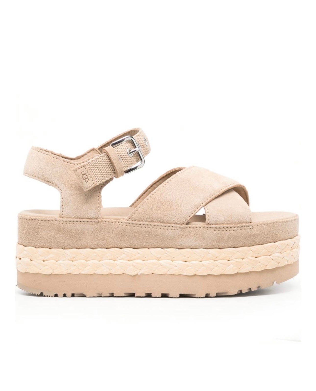 Ugg Platform Cream Sandals - high-performance athletic footwear with advanced cushioning