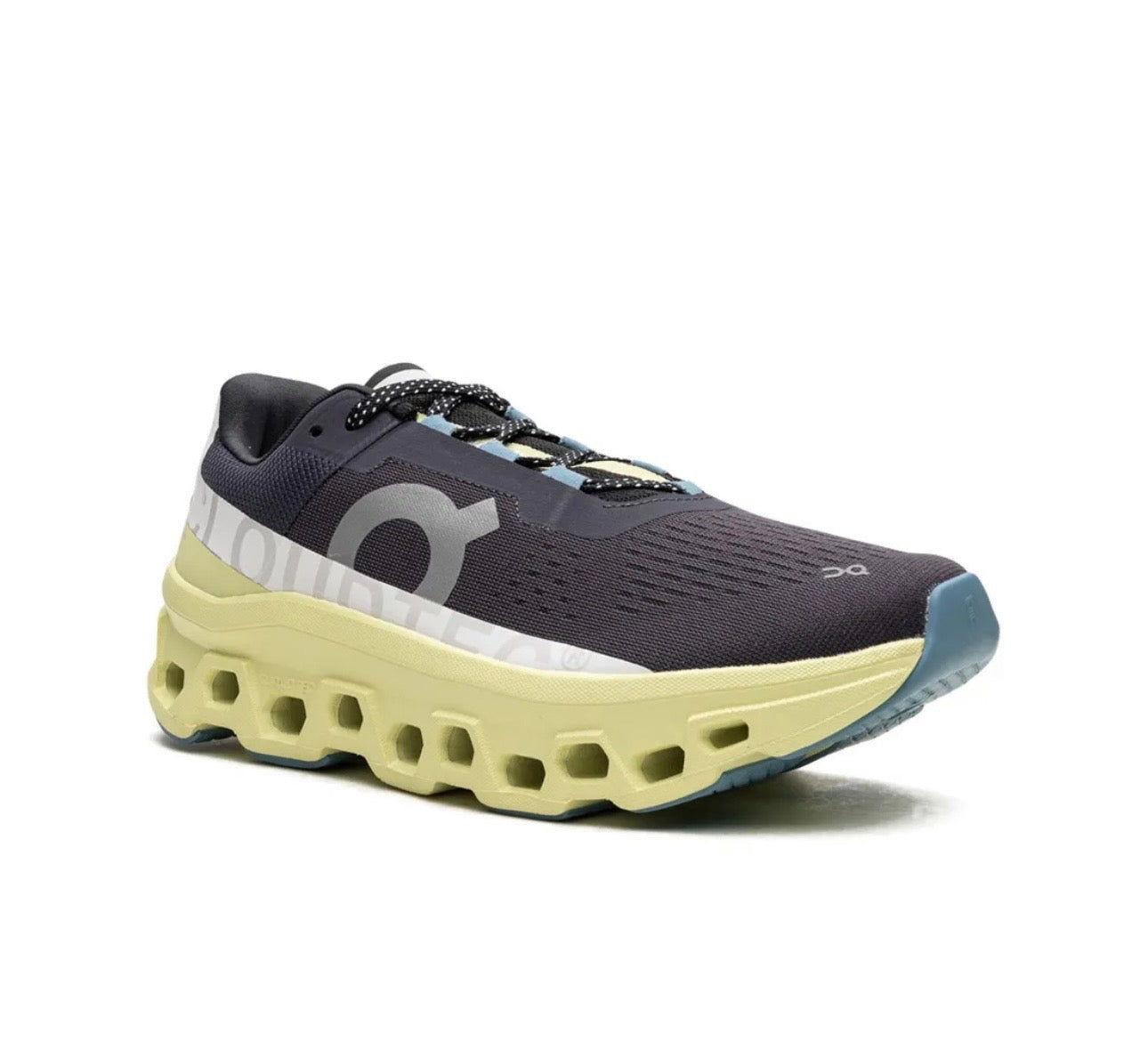 On Cloudmonster black yellow - high-performance athletic footwear in Black with advanced cushioning
