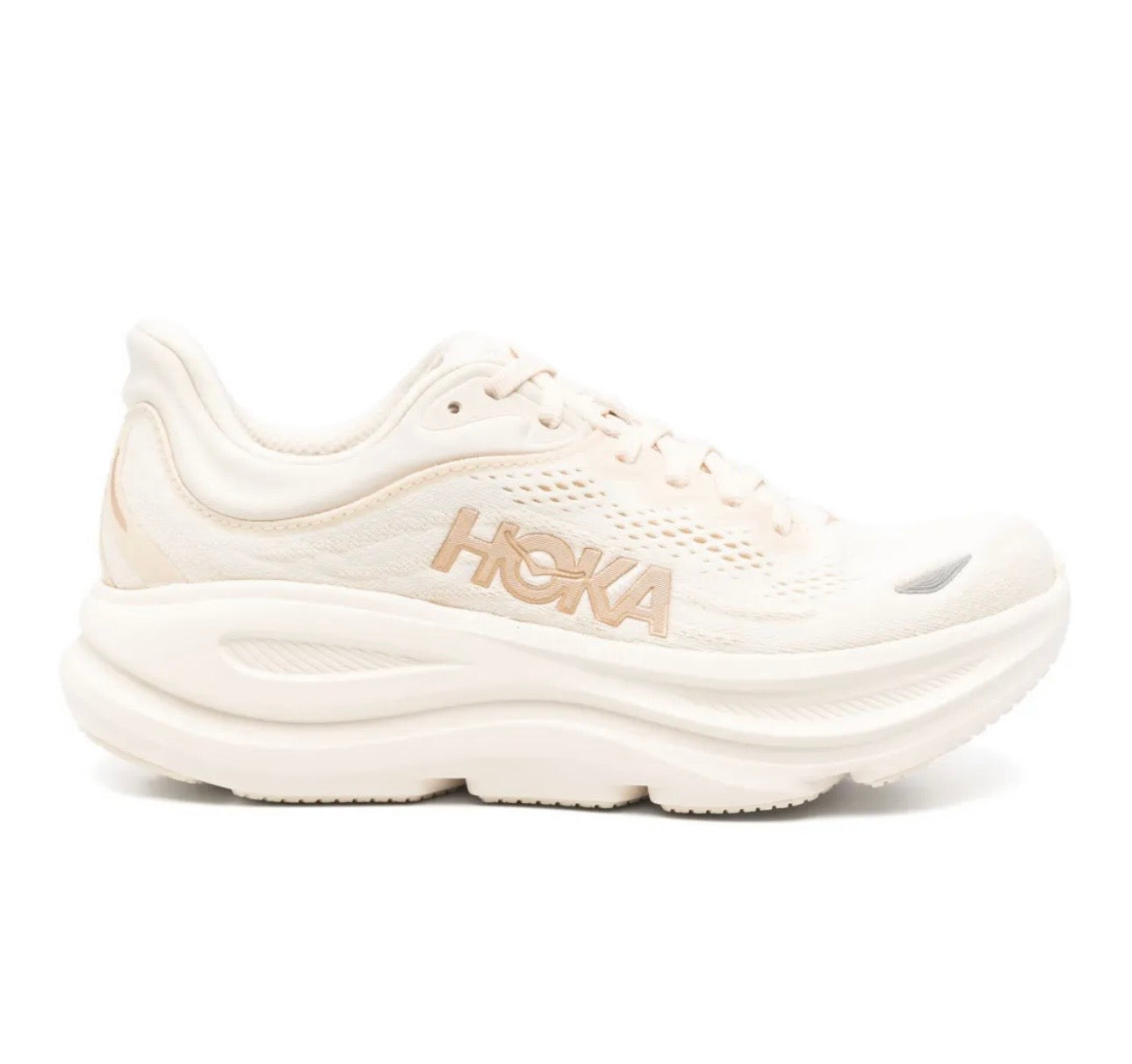 Hoka Bondi 9 Cream - high-performance athletic footwear with advanced cushioning