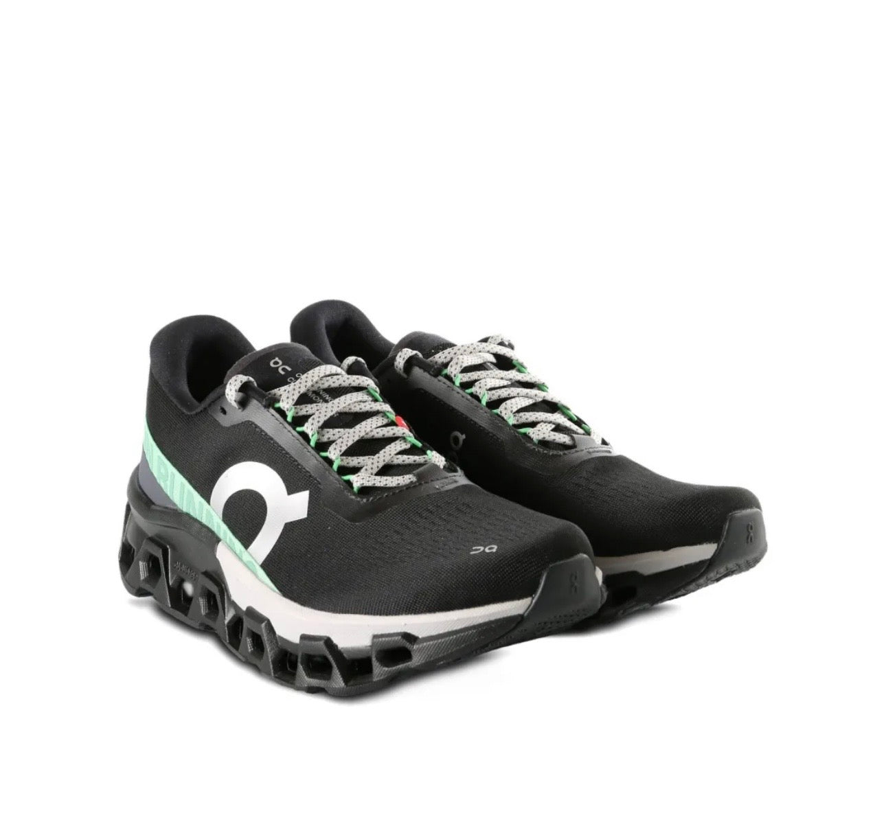 On Cloudmonster black green - high-performance athletic footwear in Black with advanced cushioning