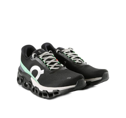 On Cloudmonster black green - high-performance athletic footwear in Black with advanced cushioning