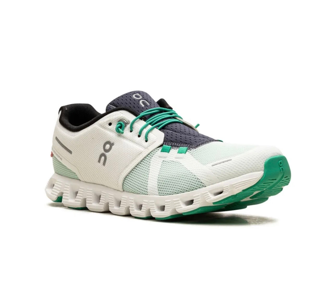 On cloud 5.0 white green - high-performance athletic footwear in White with advanced cushioning