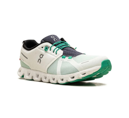 On cloud 5.0 white green - high-performance athletic footwear in White with advanced cushioning