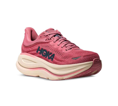 Hoka Bondi 9 Light red pink - high-performance athletic footwear in Red with advanced cushioning