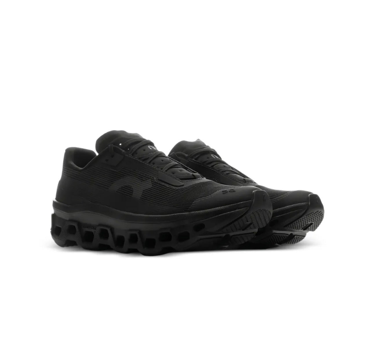 On Cloudmonster black - high-performance athletic footwear in Black with advanced cushioning