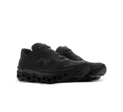 On Cloudmonster black - high-performance athletic footwear in Black with advanced cushioning