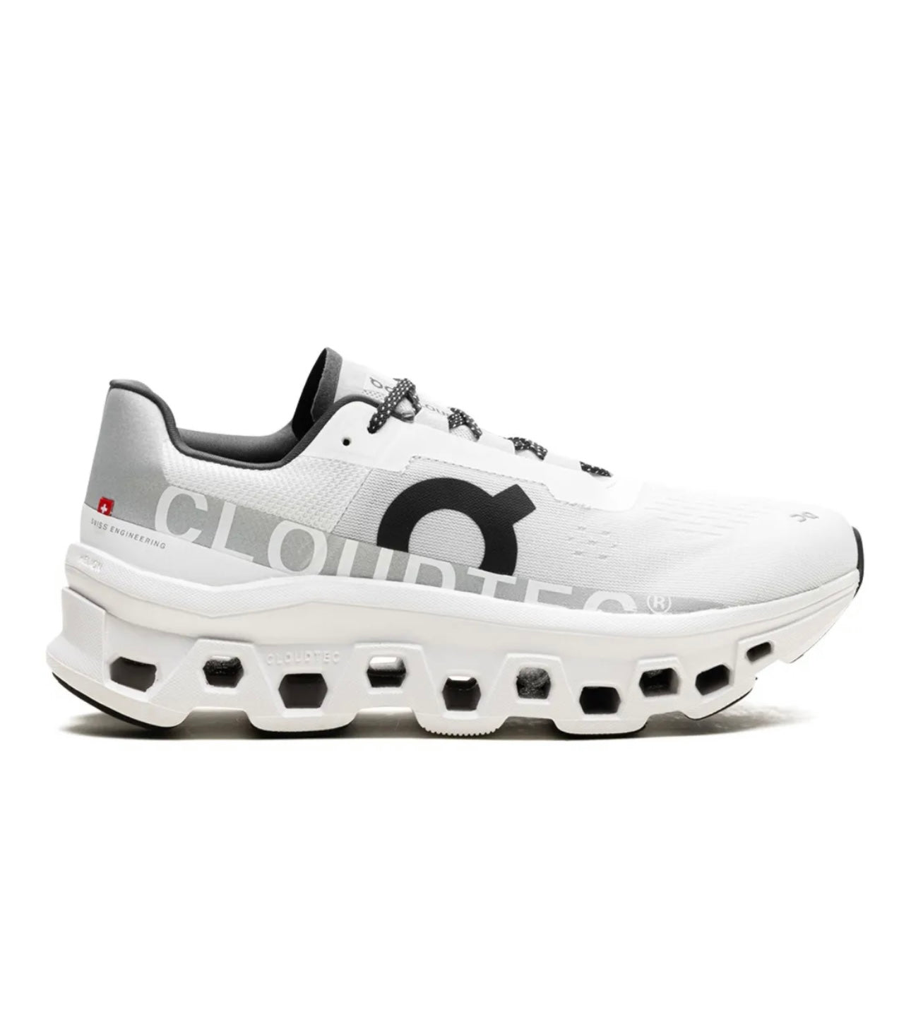 On Cloud White Black Gray - high-performance athletic footwear in Black with advanced cushioning
