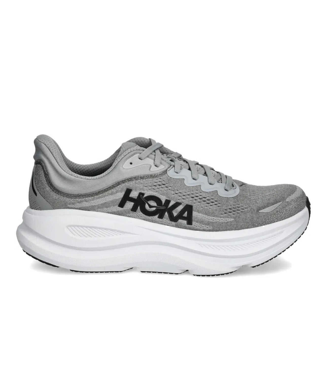 Hoka Bondi 9 Grey - high-performance athletic footwear in Grey with advanced cushioning