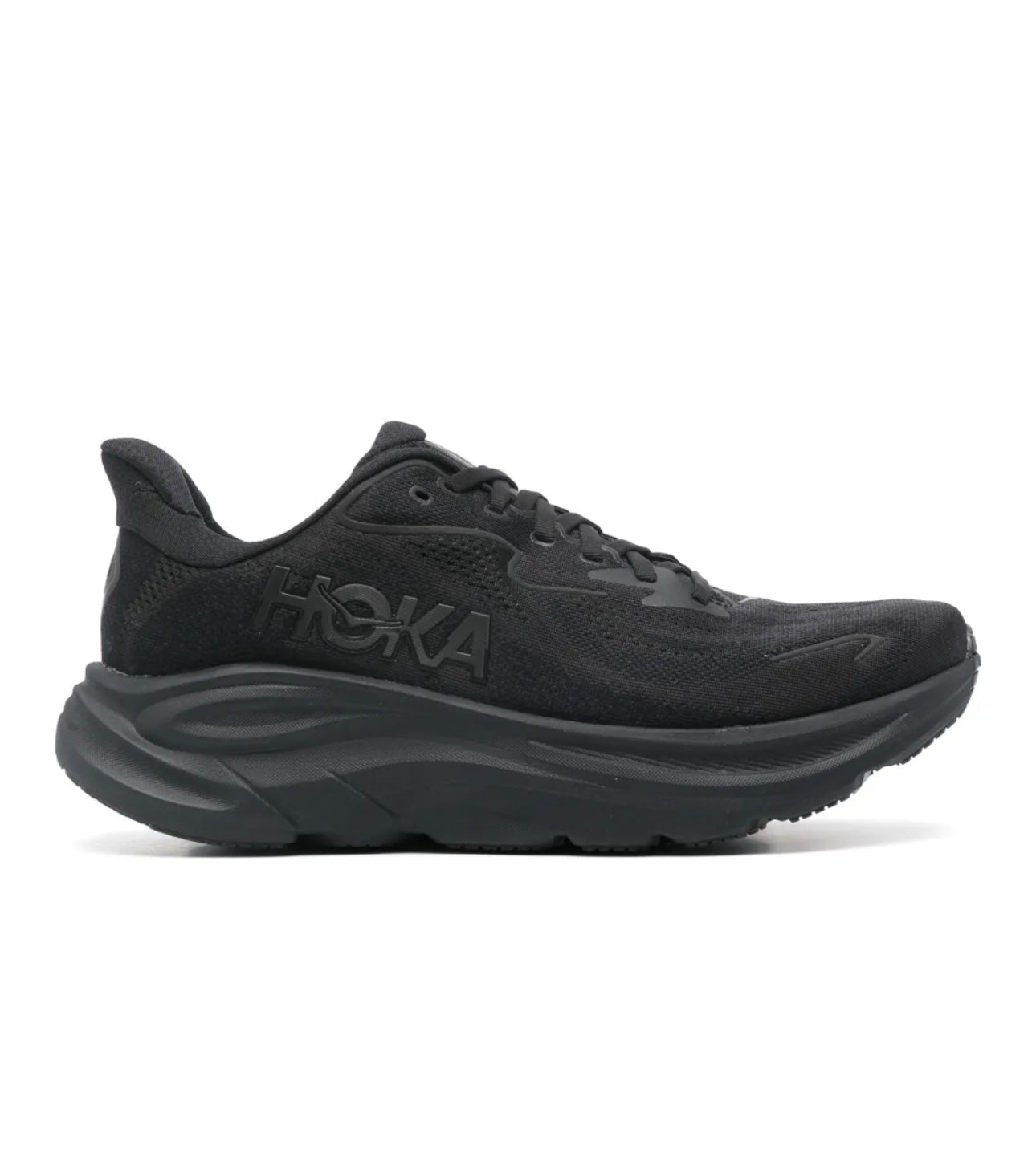 HOKA Clifton 10 black - high-performance athletic footwear in Black with advanced cushioning