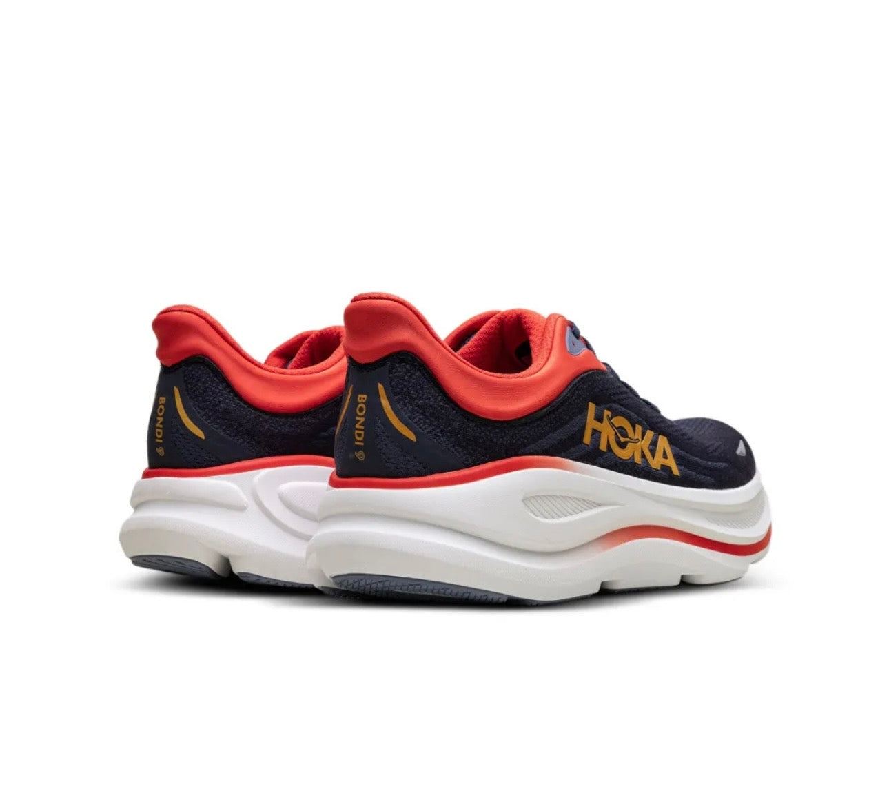 Hoka Bondi 9 Blue Red - high-performance athletic footwear in Red with advanced cushioning