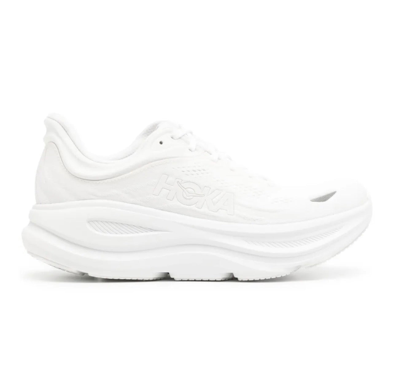 Hoka Bondi 9 Triple White - high-performance athletic footwear in White with advanced cushioning