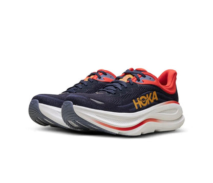 Hoka Bondi 9 Blue Red - high-performance athletic footwear in Red with advanced cushioning