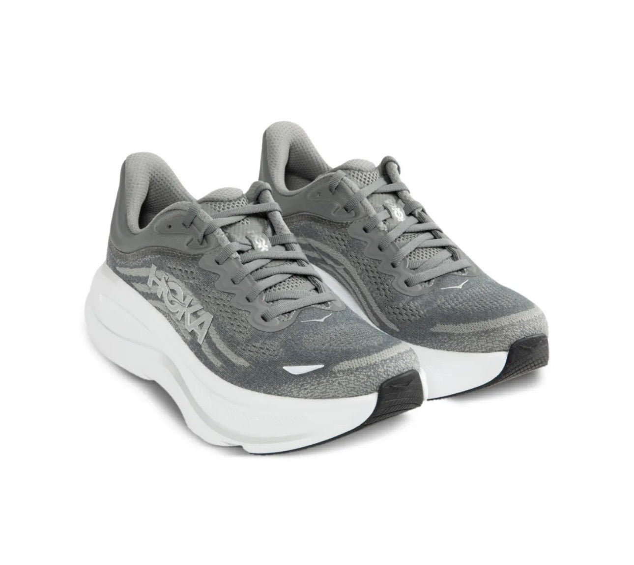 Hoka Bondi 9 Grey - high-performance athletic footwear in Grey with advanced cushioning