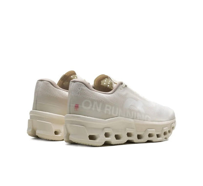 On Cloudmonster cream - high-performance athletic footwear with advanced cushioning